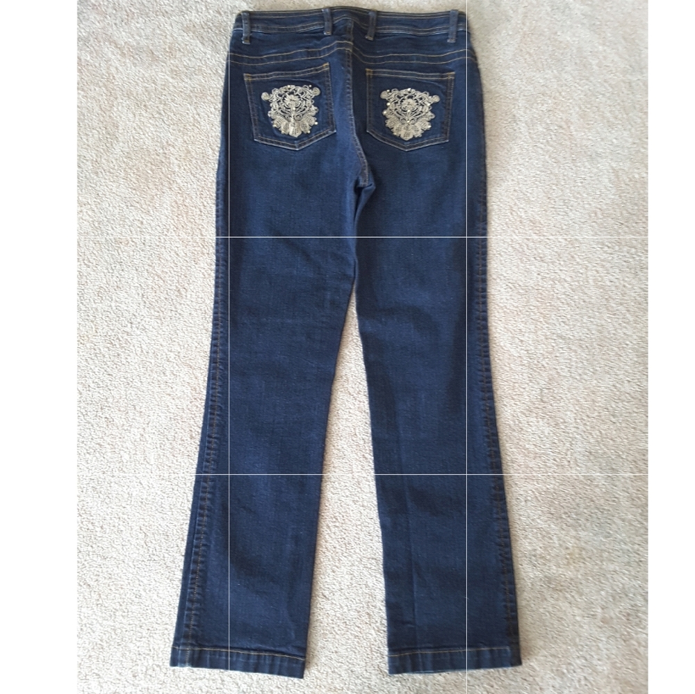 Jeans Georgiou Studio Dark Wash Straight Leg sz 8 - Picture 3 of 7
